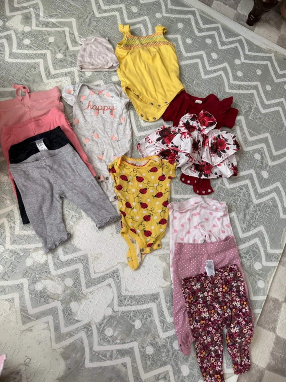 Carter's Baby Girl Mix & Match Set - Yellow, Pink, Red, Gray, Floral bundles